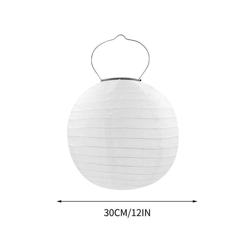 12 Inch Waterproof Solar Powered Lanterns Chinese Lantern Led Lamp Outdoor Decoration Balls Light Solar Lantern Party Decoration
