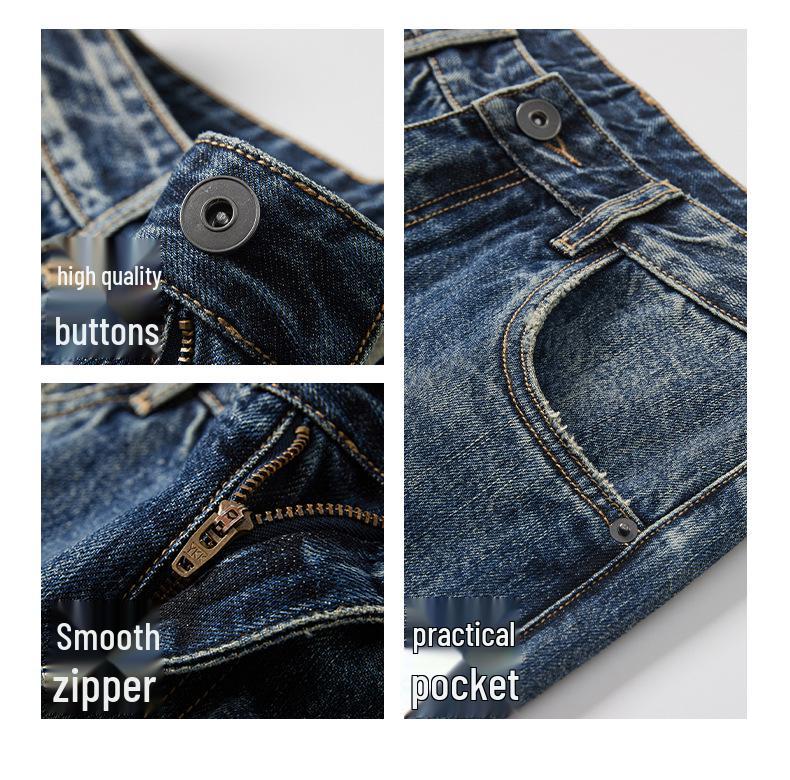 Men's American Retro Loose Straight-Leg Jeans - 2025 Autumn Wide-Leg Casual Trend
