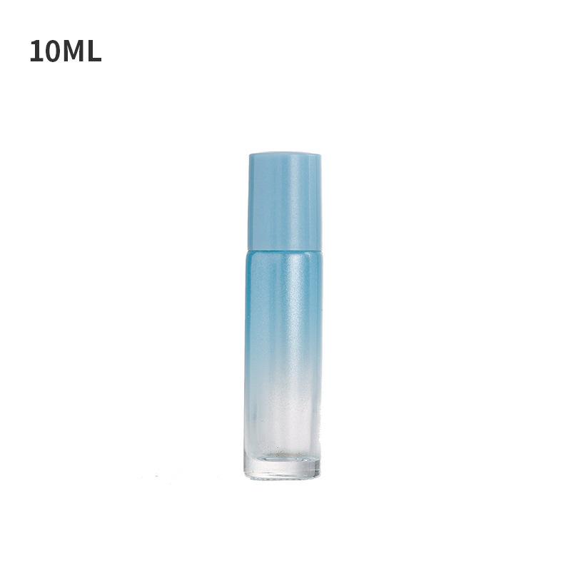 10PCS 10ml Gradient Color Glass Roller Bottles, Pearlized Refillable Containers for Massage Oil & Floral Water