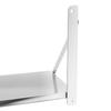 Folding stainless steel catering wall shelf up to 40 kg 60 x 30 cm