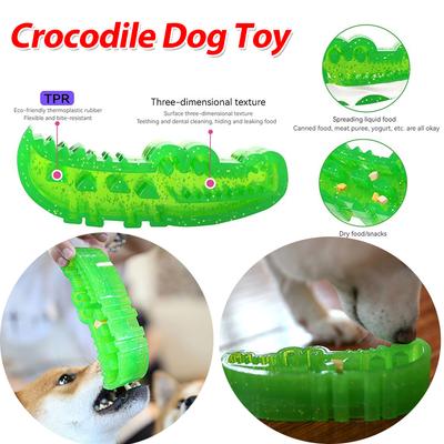 Cute Chew Toys Alligator Treat Interactive Dispenser Interactive Dog Toy for Small Medium Large Dogs