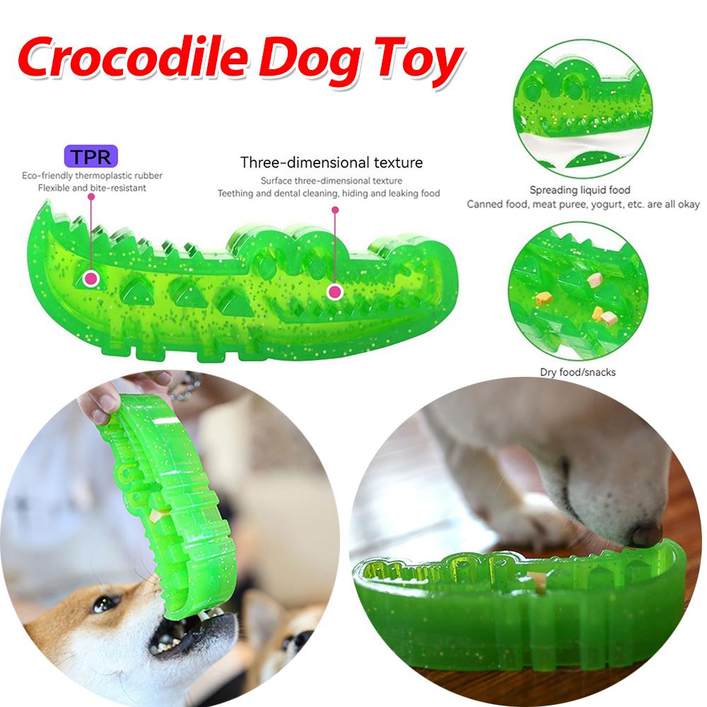 Slow-Feed Chew & Fetch Crocodile Dog Toy Cute Chew Toys Interactive Toy for Small Medium Large Dogs Pet Products