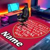 Custom Name Personalized football team Print Carpet, Versatile Home Decor Rug, for Playroom, Apartment, Balcony, Entryway, Hallway Gift