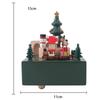 Creative Wooden Christmas Deer  Snowman Train  Music Box Handmade  Carousel Toy  Decoration Gift For Kids