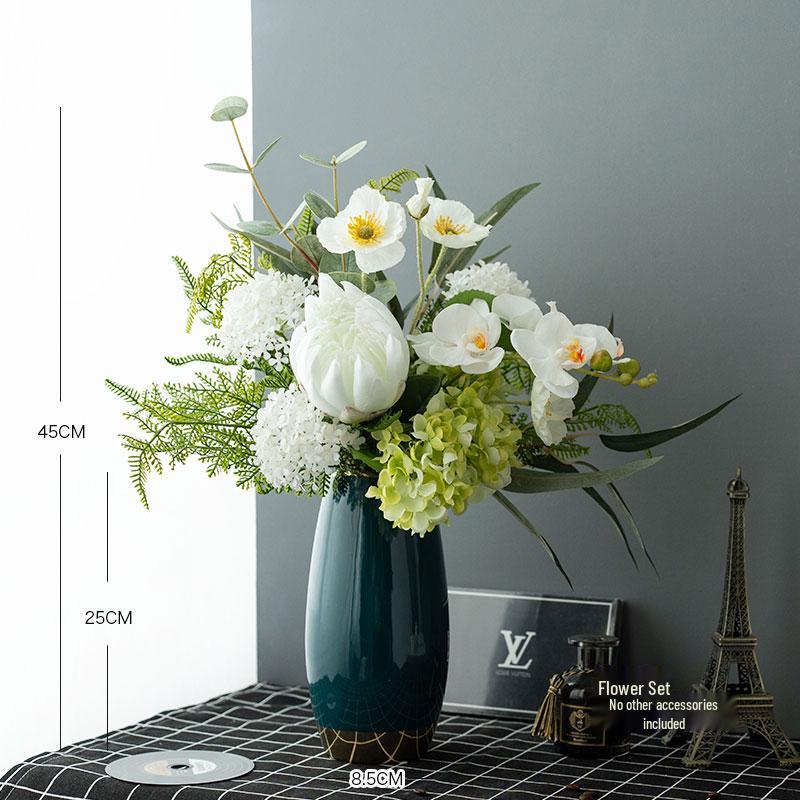 Severská moderní luxusní sada umělých květin Královská protea pro dekoraci obývacího pokoje, jídelního stolu nebo konferenčního stolku.