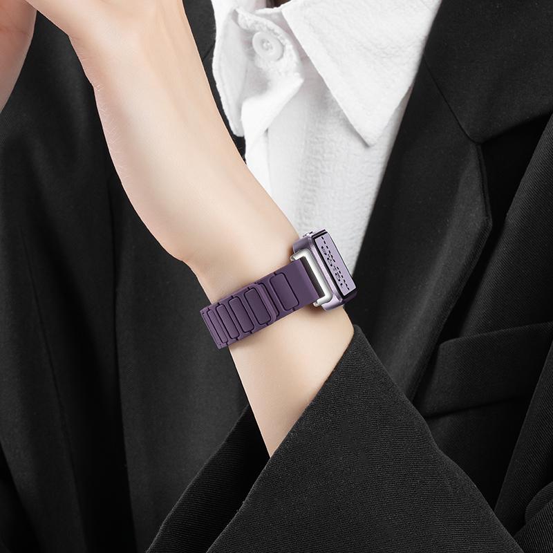 Huawei Band 7/8/9/10 Compatible Magnetic Silicone NFC Replacement Strap