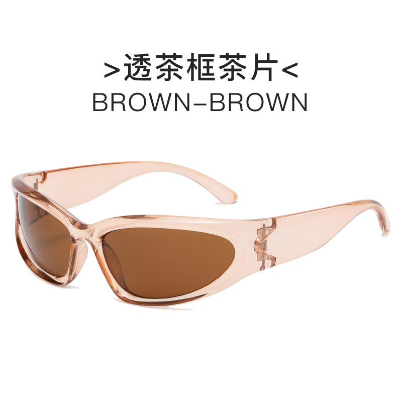 Millennium futuristic European and American new YK sunglasses, cycling punk sports Internet celebrity sunglasses women's trendy glasses