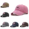 Versatile Cotton Baseball Cap With Embroidered Pink Heart And Round Crown