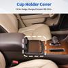 Front Cup Holder Cover Trim ABS Accessories For Dodge Charger 2011+ Carbon Fiber