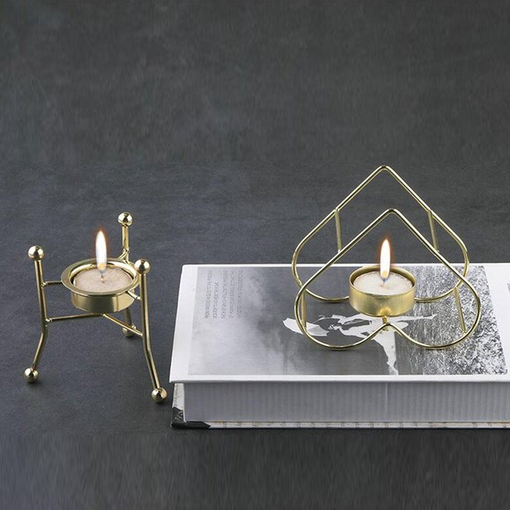 Electroplating Golden Candle Holders Wedding Decoration Accessories Candlesticks For Candelabro Centerpiece Vintage Living Room