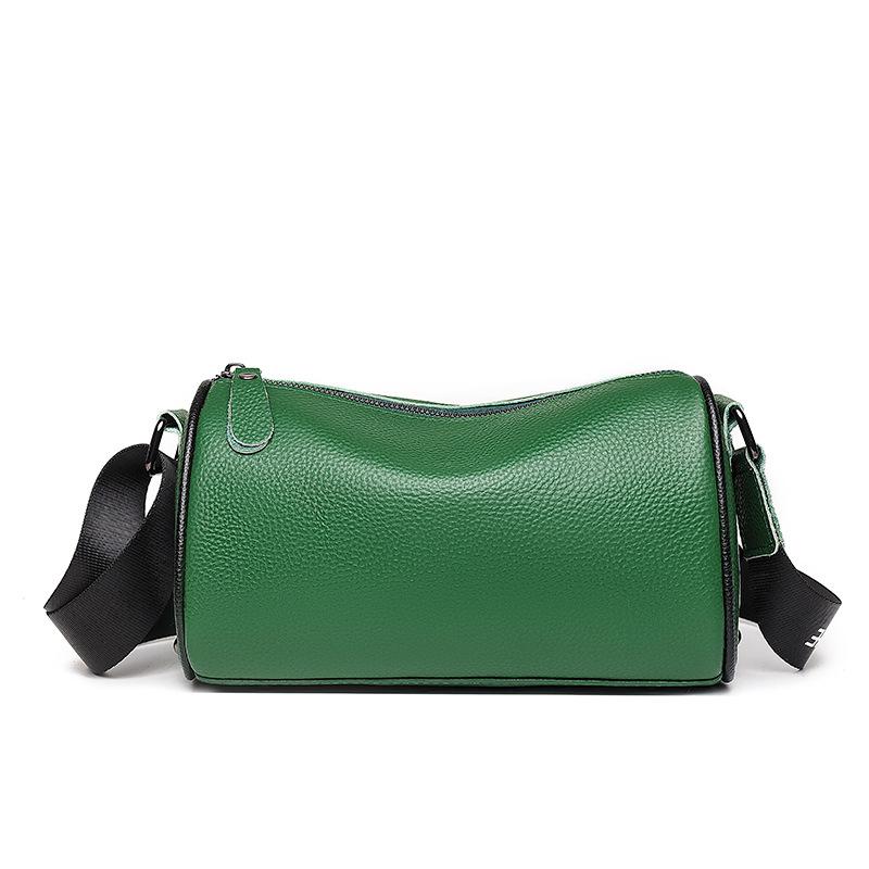 Leather women's bags new trendy fashion simple shoulder messenger bag first layer cowhide pillow bag