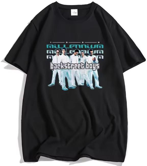 Backstreet Boys Millennium Tour Musik Vintage T-Shirt Unisex Unisex Hipster Beliebte Oberteile Sommer Mode Streetwear Unisex T-Shirts Geschenk