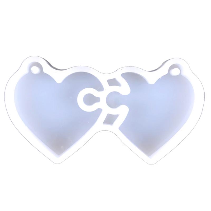 Heart Silicone Resin Mold,Valentines Epoxy Casting Mold for DIY Crafts Pendant Jewelry Making Keychain Silicone Mold