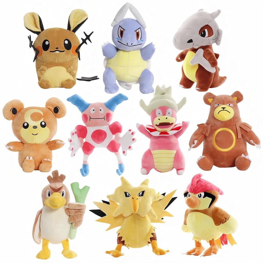 Pokemon Plush Toy Dedenne Cubone Wartortle Farfetch'd Slowking Teddiursa Pidgeotto Zapdos Ursaring Mr. Mime Anime Birthday Gift