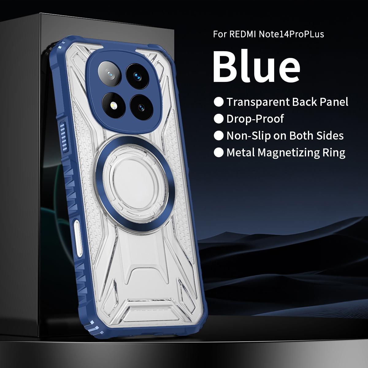 

Роскошный магнитный чехол-кольцо для телефона Xiaomi Mi Redmi Note 15 14 13 12 11 Pro C силиконовый противоударный бампер с защитой камеры For Mi 13TPro синий