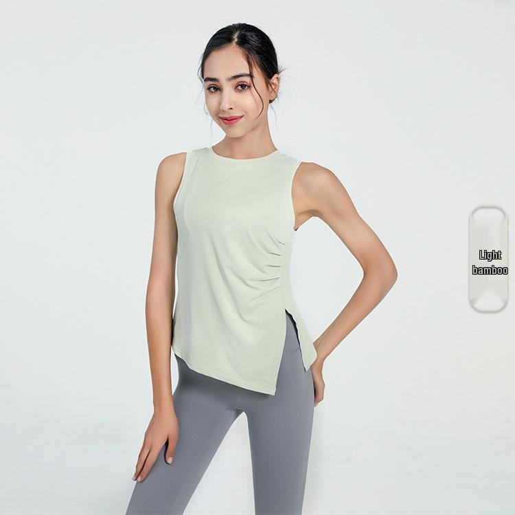 

Женский топ без рукавов для йоги и фитнеса с быстрой сушкой - Европейский/Американский стиль летняя тренировочная майка S