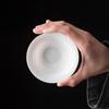 Suet Jade Porcelain Tea Leak Tea Filter Set Household White Porcelain Tea Filter All-ceramic Mesh Tea Compartment Accessories Tea Filter