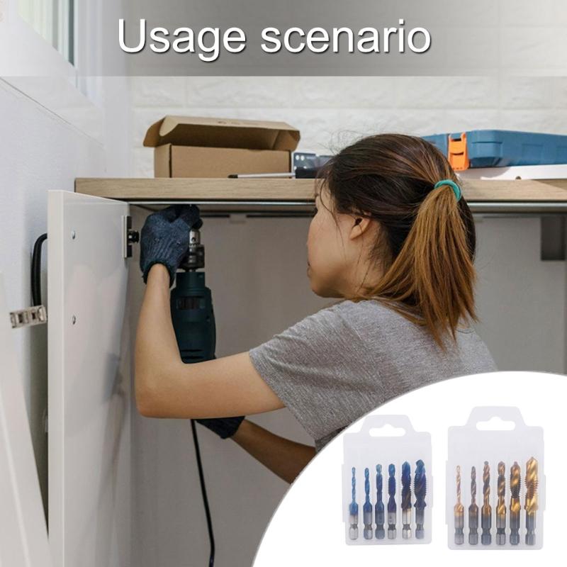 Professional 6PC Composite Ribbon Tool Kit With Hexagonal Handle Corrosion Resistant High Fast Steel For Crafting Tasks