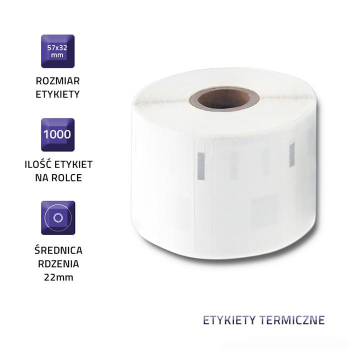 Qoltec Etykiety Do  DYMO LW-11354 | S0722540 | 57 X 32 Mm | 1000 Sztuk