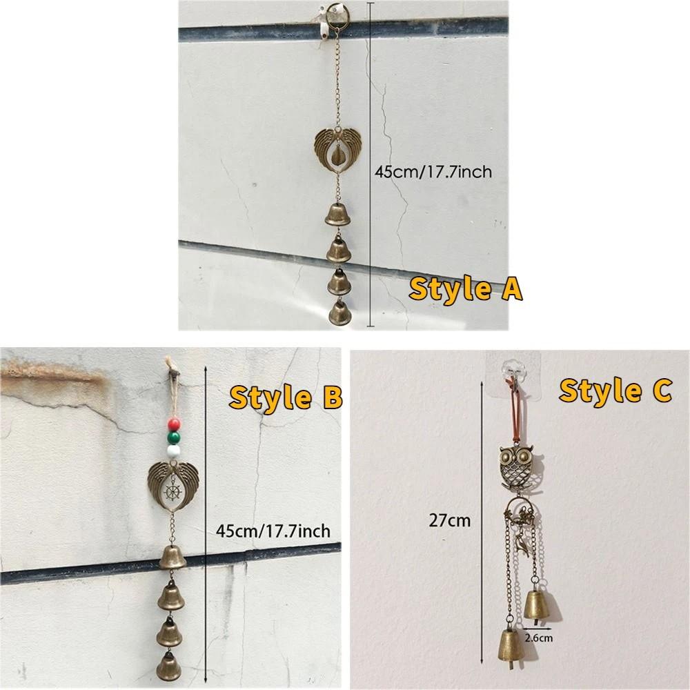Bohemian Style Vintage Wind Chime with Bell Wall Hanging Decoration Patio Decoration
