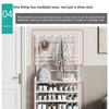 Multi-Layer Coat Rack 3-in-1 Metal Construction Shoe Rack Organizer Multifunction Freestanding Coats Hat Shelf Home Organization