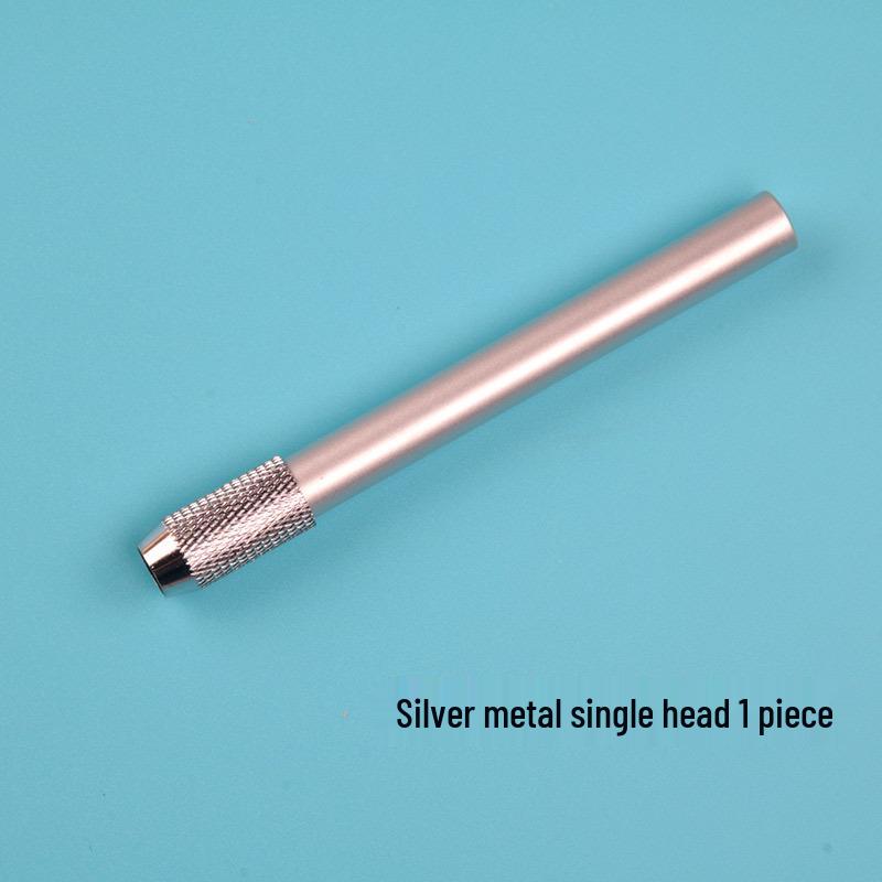 

Металлический удлинитель для карандашей с двумя концами для цветных карандашей серебряный