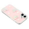 For iPhone 17 Case Rhinestone Edge Pearl Love Decor TPU+PC IMD Phone Cover