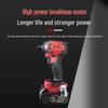 Rechargeable Brushless Lithium-Ion Electric Impact Screwdriver and Drill for Home Use