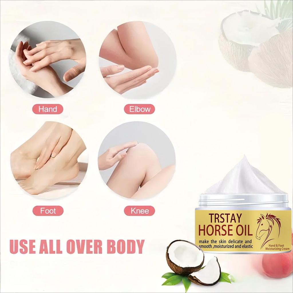 Fotpleiekrem for tørre og sprukne hæler, fotfuktighetskrem for reparasjon av sprukne hender, føtter og hud