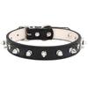 Adjustable Leather Dog Collar Neck Strap Supplies Pu Leather Punk Rivet Spiked Dog Collar Pet Collars For Dogs Cat