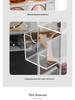 Desktop Eyeglasses & Sunglasses Storage Box - Transparent Divided Drawer Organizer for Cosmetics, Lipstick, and Contact Lenses.
