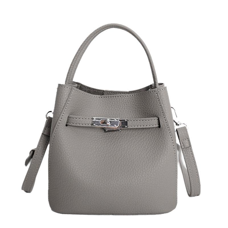 

Fashionable and Trendy Bucket Bag with High Appearance Level and Simple Casual Style without pendant сірий