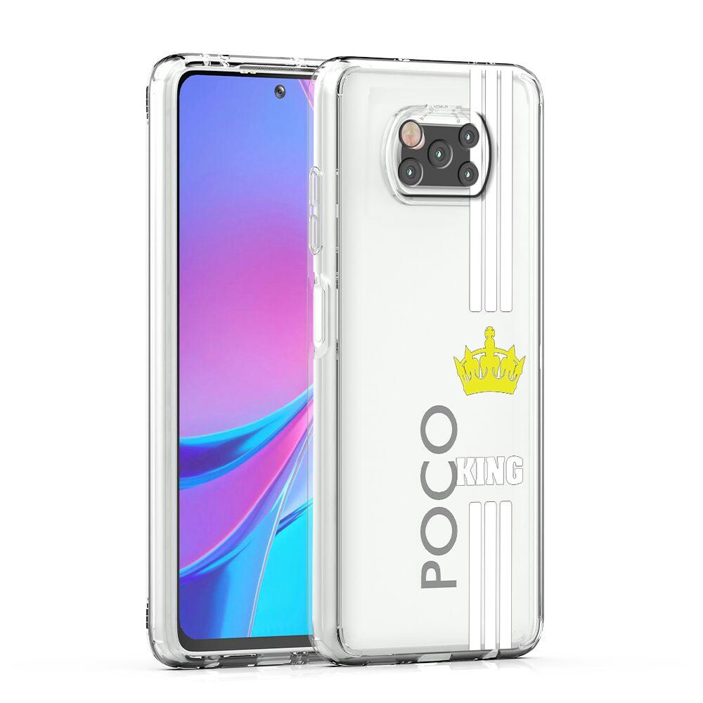 

Чехол для телефона для Xiaomi Poco X6 X5 NFC X3 F6 F5 Pro F4 F3 M3 14 13T 12T 12 13 Lite 11 Чехол Стиль для пары Мультяшный Корона король Королева Poco F3