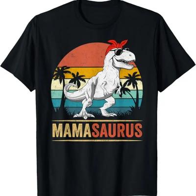 Mamasaurus T Rex Dinosaur Mama Saurus Family Matching Women Shirt