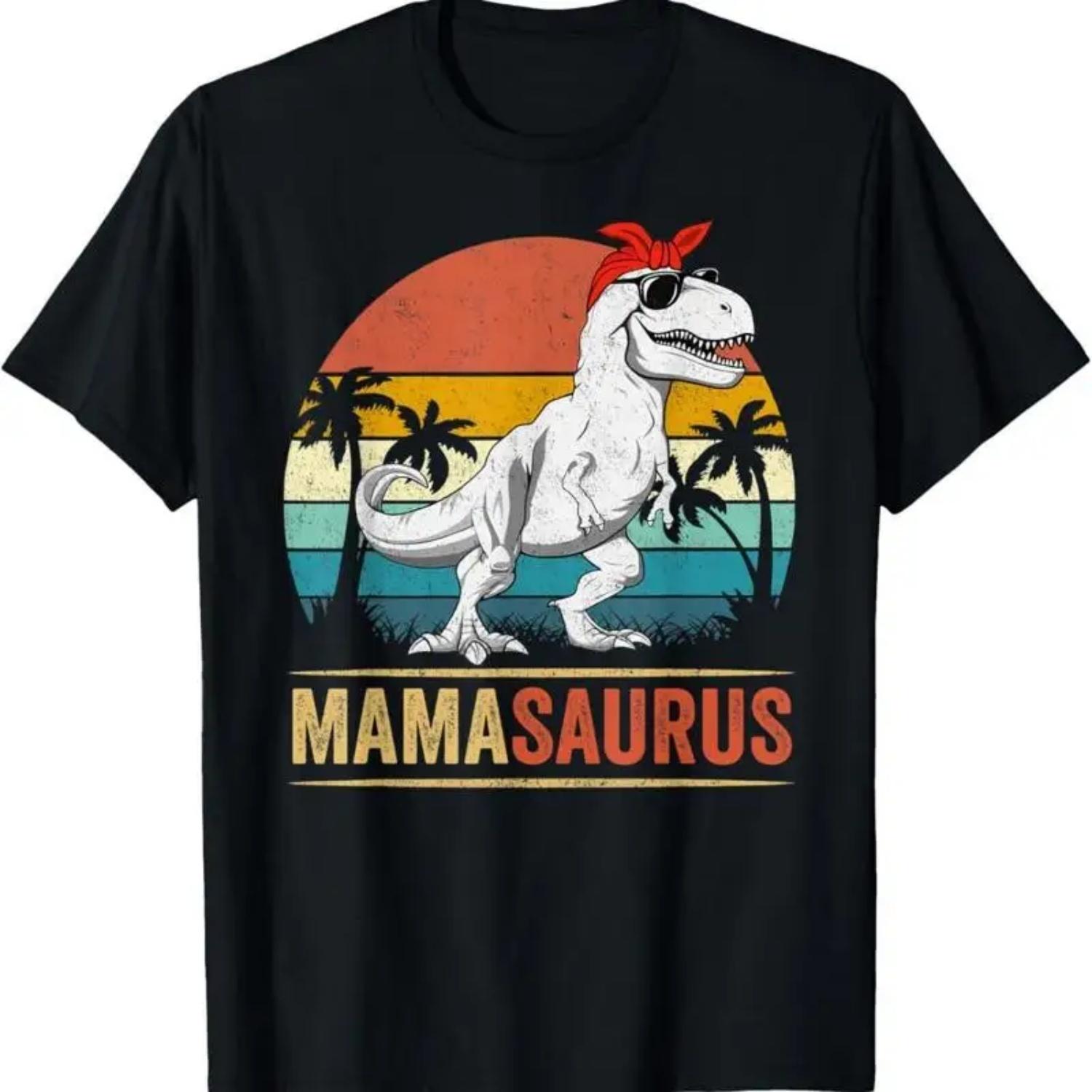 Mamasaurus T Rex Dinosaur Mama Saurus Family Matching Women Shirt S