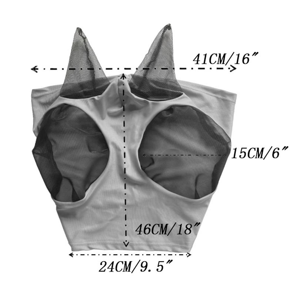 Mesh Fly Mask Hood Breathable Anti Mosquito Mask Anti-Worms Horse Mask Against Pest Mesh for Herse Running  Equipment