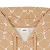 MLB American Vintage Diamond Print Hooded Zip Jacket Unisex jackets Light-Camel 3ATRM0341-43CAL