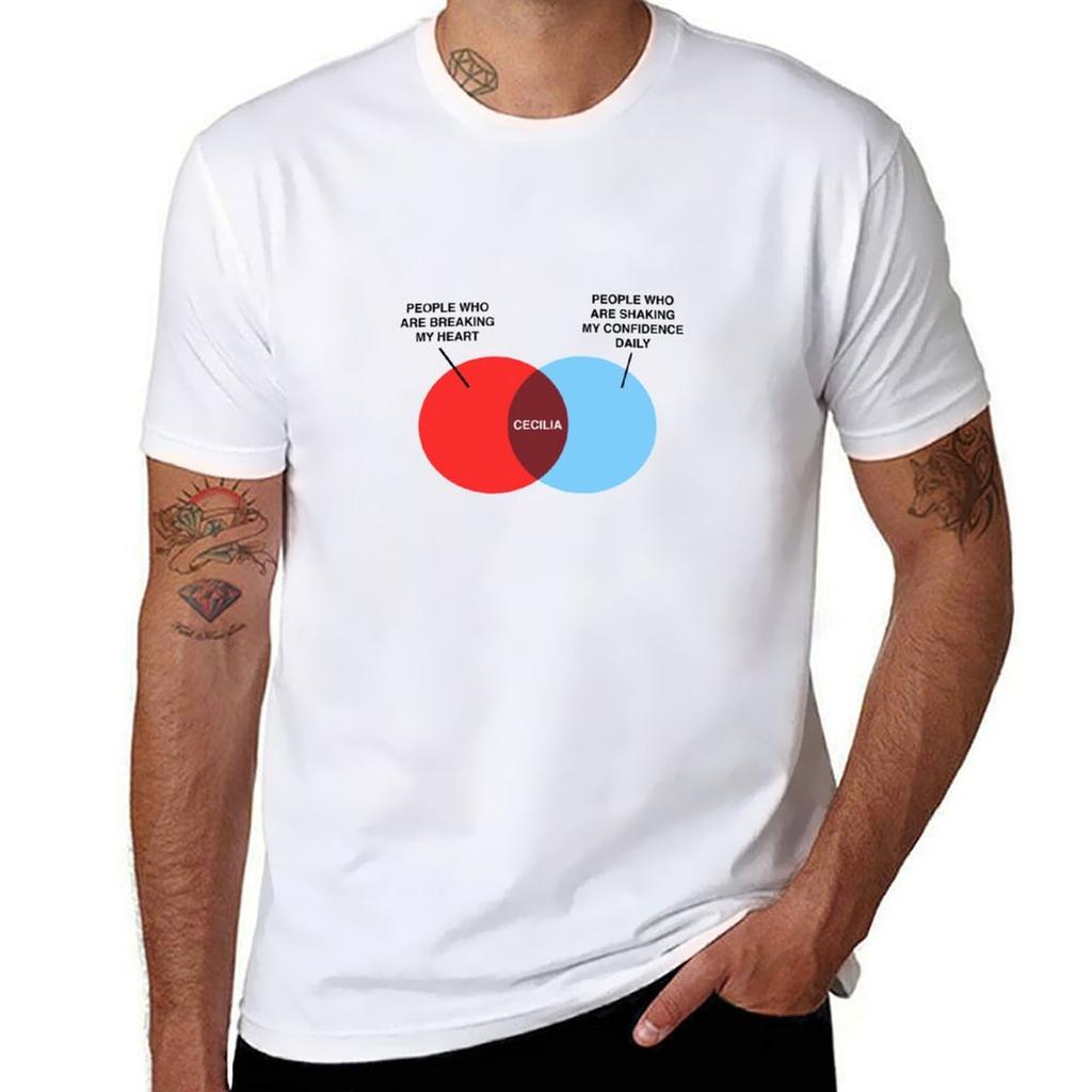 Cecilia Venn Diagram Classic TShirt1793 TShirt Fashion Simple Casual Tee Shirt