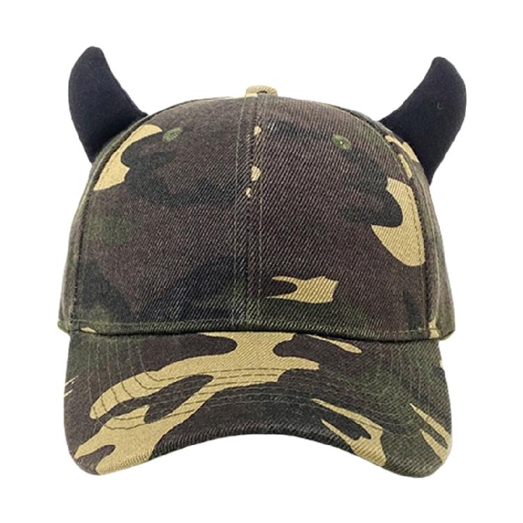 Unique Horn Baseball Hat Teens Headwear Devil Horns for Travel Photo Props