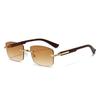 Frameless Vintage Square Sunglasses Women Men Rectangle Sun Glasses Female Oval Eyewear  for Male Female Eyeglasses