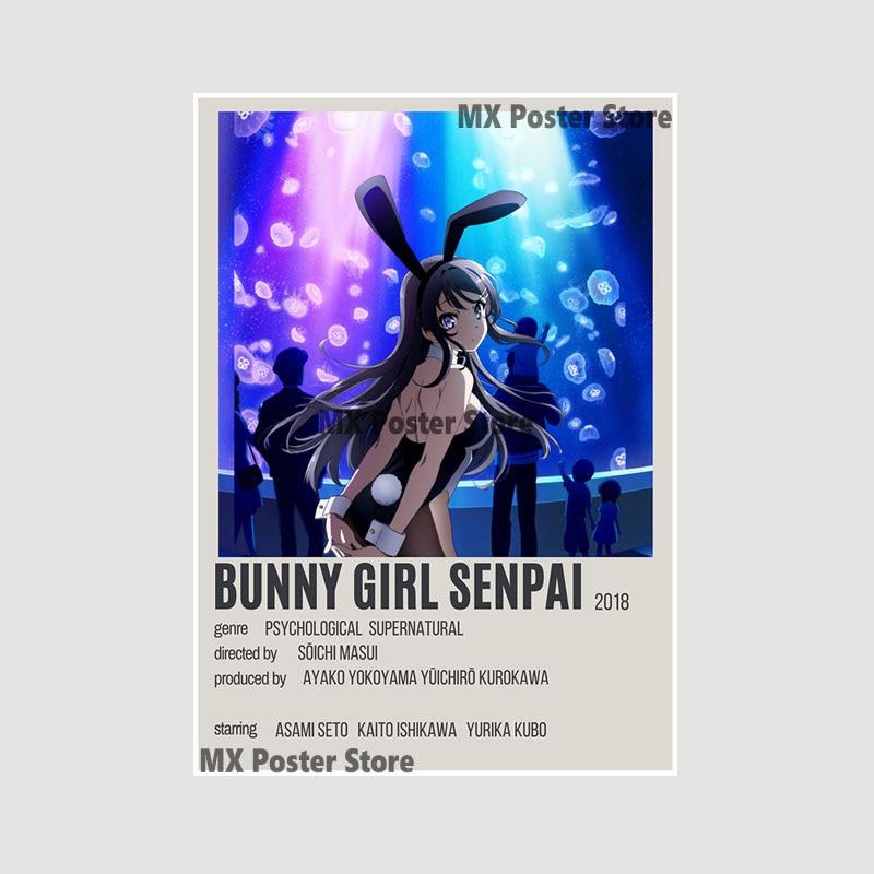 Demon Slayer White Paper Poster Classic Japan Anime Series Art Cartoon Painting Sticker for Home Bar Art Wall Decorative Mural