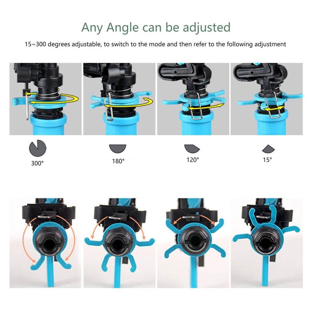 Sprinklerdüse 360 Grad automatisch rotierender Wasserspray Gartenrasen Automatische Sprinklerbewässerung Bewässerungszubehör