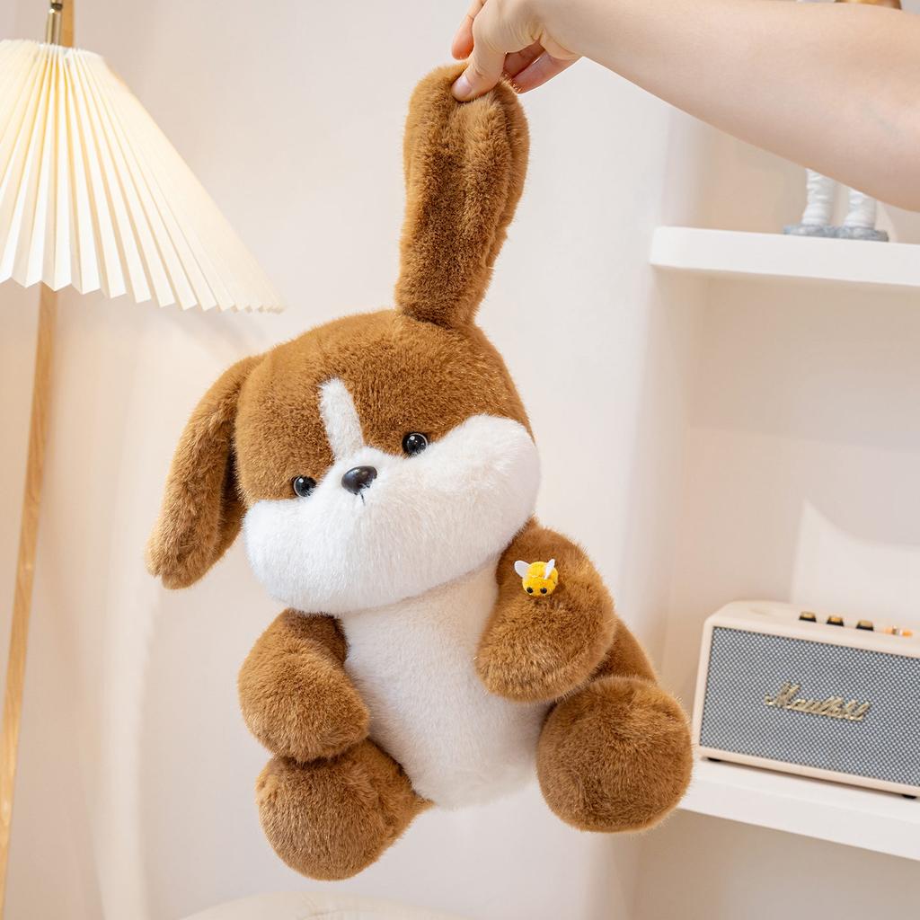 Cute Nepalese Puppy Plush Toys Children Sleeping Comfort Pillow Bee Dog Home Decoration