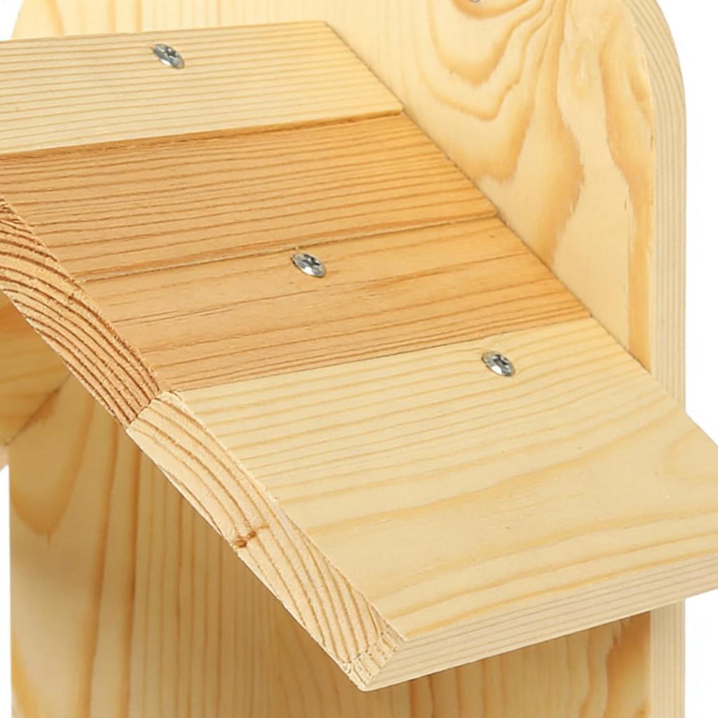 Squirrel House For Outside Wooden Large Capacity House With Roof Easy Refill Large Squirrel Feeder With Corn Cob Holder For Yard