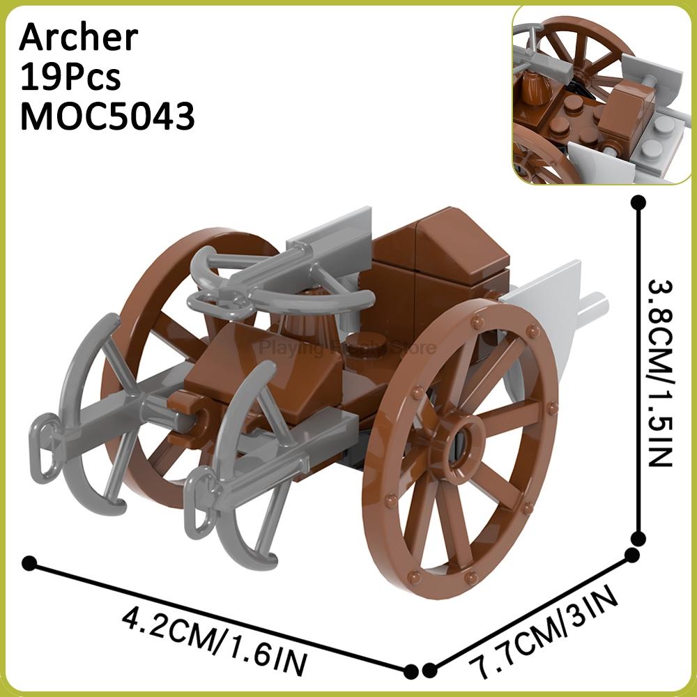 MOC Medieval War Bricks Cannon Car Weapon Catapult Crossbow Compatible Figure Building Blocks Toys For Kids Adults Friends Gifts