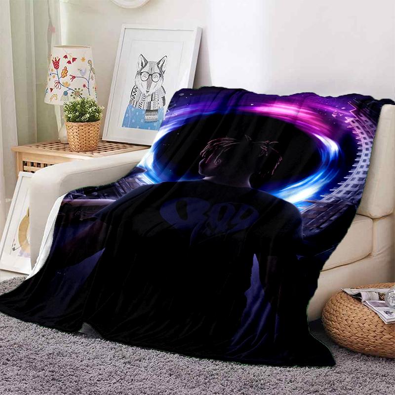 HOT Juice WRLD 999 3D Legend Rapper Star Soft Plush Blanket,Flannel Throw Blanket for Living Room Bedroom Picnic Bed Sofa Cover