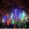 Solar Waterproof LED Meteor Shower String Lights for Outdoor Trees & Festival Decorations