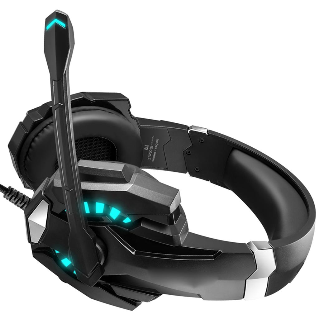 3.5mm Gaming Headphone, Over Ear Game Headset, Noise Cancellation Earphone with Mic, LED Light, Volume Control for Laptop, Tablet, Mobile Phones, Desk