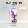 1PC Two Cute Purple Gnome Cartoon Print 750ml Color Plastic Sports Water Bottle Leakproof Flip Straw Lid Suitable for Sports Office Home Use