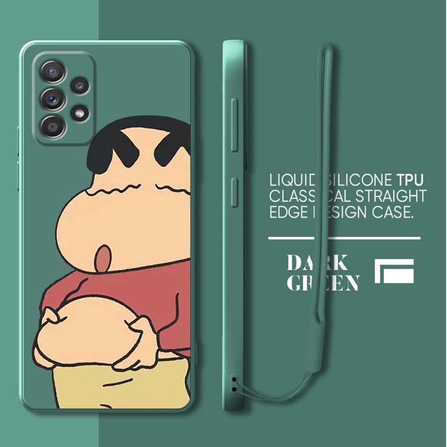 Phone Cover Case for Samsung Galaxy A50 A56 A71 A73 A05 A06 A04 A02s A53 A03 A30s A20s Cute Crayon Shin-chan